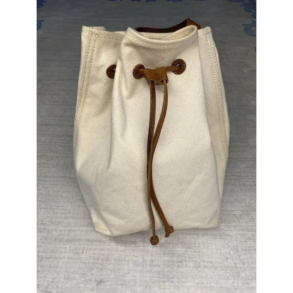 Madewell Somerset Canvas & Leather Backpack Y2K Style Bag Casual Coastal Travel